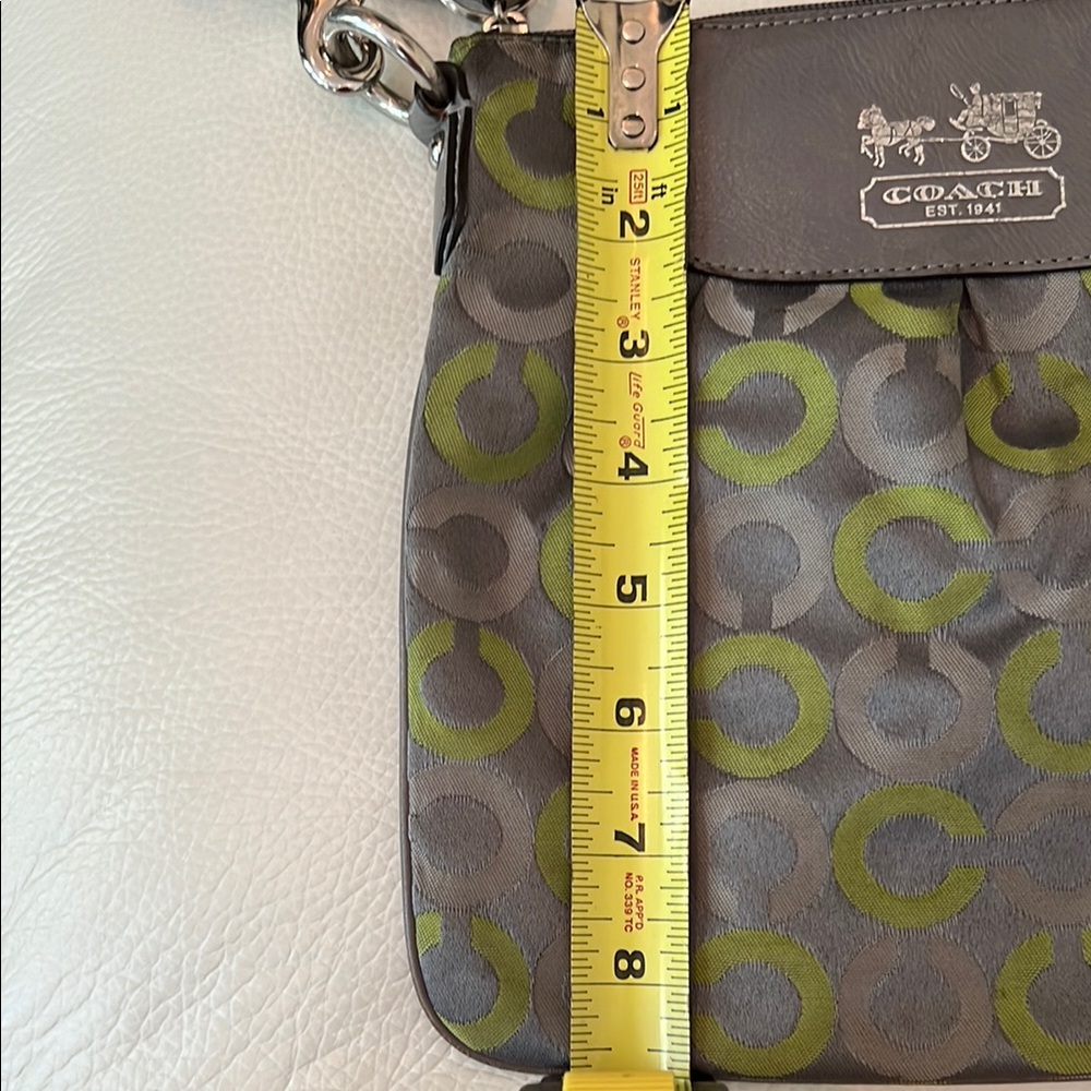 Coach Gray and Green Patterned Crossbody Bag - Picture 9 of 10